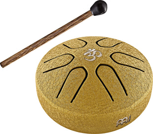 MEINL Sonic Energy PSTD3GOM Pocket Steel Tongue Steel Drum Gold, A Major, OM