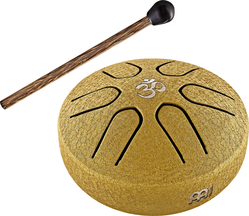 MEINL Sonic Energy PSTD3GOM Pocket Steel Tongue Steel Drum Gold, A Major, OM