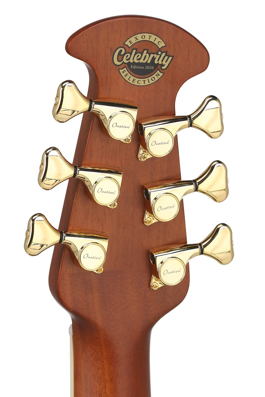 Ovation Celebrity Elite Deluxe Plus Ltd 2026 Deep Contour Amber Satin