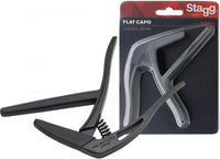 STAGG SCPX-FL BK Flat Trigger Capo black Kapodaster für Konzertgitarre (flaches Griffbrett)