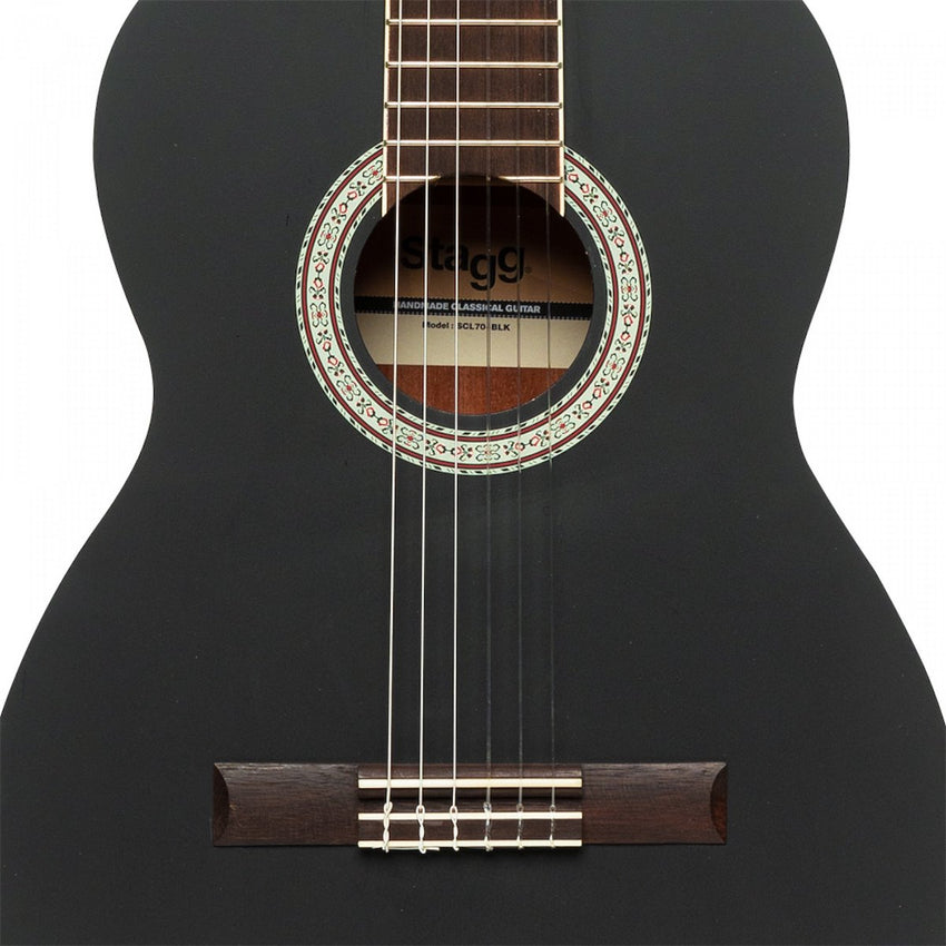 STAGG SCL70-BLK Konzert-Gitarre  Schwarz Matt