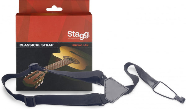 STAGG SNCL001-BK Schallloch Nylongurt für klassische Gitarren