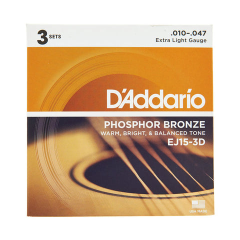 D'Addario EJ15 Akustikgitarrensaiten 010-047 - DANYS MUSIC SHOP VILLACH