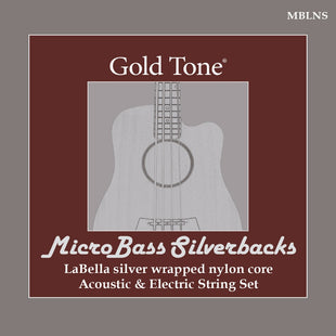 GOLD TONE LABELLA 'SILVERBACK' SILBER-UMWICKELTE NYLON-SAITEN FÜR MICRO-BASS