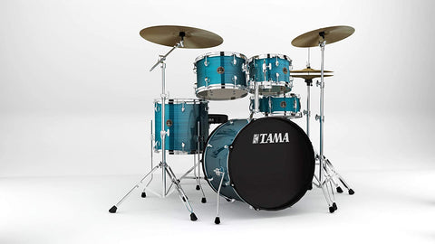 TAMA Rythm Mate RM50YH6-HLB Drum Set 5 teilig + MEINL Cymbals BCS Set Hairline Blue/Chrom Hardware - DANYS MUSIC SHOP VILLACH