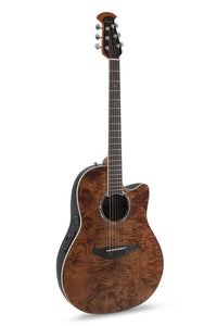 OVATION CS24P-NBM-G CELEBRITY TRADITIONAL PLUS MID CUTAWAY NUTMEG BURLED MAPLE - DANYS MUSIC SHOP VILLACH