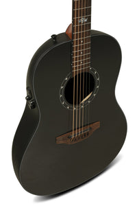 OVATION 1516PBM-G PRO SERIES ULTRA MID-DEPTH NON-CUTAWAY PITCH BLACK METALLIC 