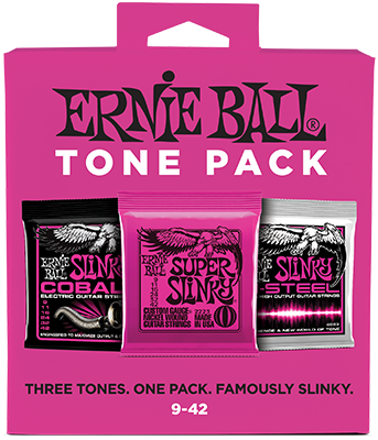 ERNIE BALL  3ER TONE PACK - SLINKY/SLINKY COBALT/SLINKY M-STEEL 09-42 - DANYS MUSIC SHOP VILLACH