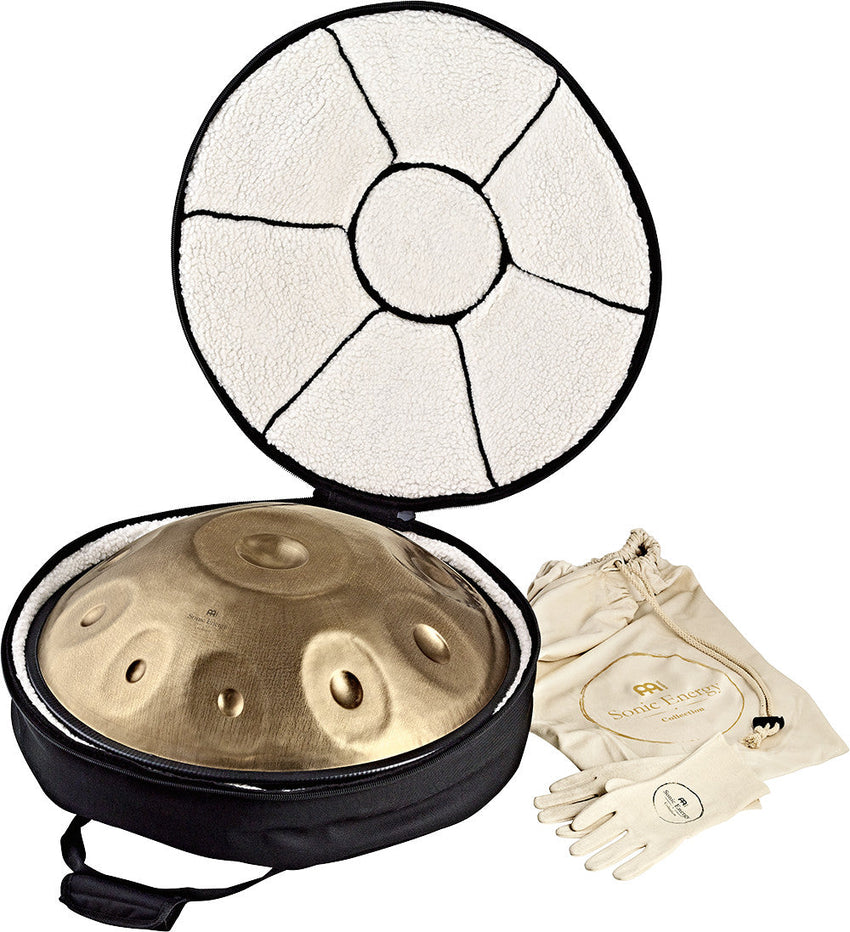 MEINL HPSTL100 HANDPAN STAINLESS STEEL VINTAGE GOLD, D KURD - DANYS MUSIC SHOP VILLACH
