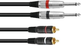 Cavo adattatore OMNITRONIC 2x jack/2x cinch 3m sw cod. 30225214 