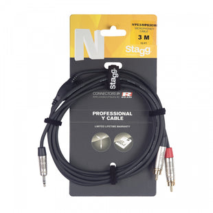 STAGG NYC3/MPS2CMR 3.5MM/2xRCA 3M