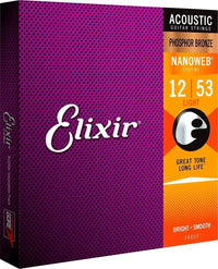 CORDE PER CHITARRA ACUSTICA ELIXIR NANOWEB BRONZO FOSFOROSO