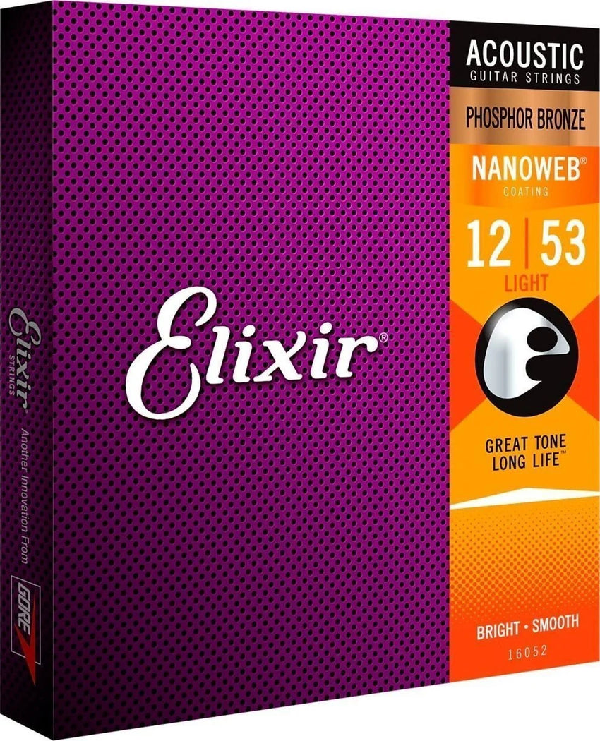 CORDE PER CHITARRA ACUSTICA ELIXIR NANOWEB BRONZO FOSFOROSO